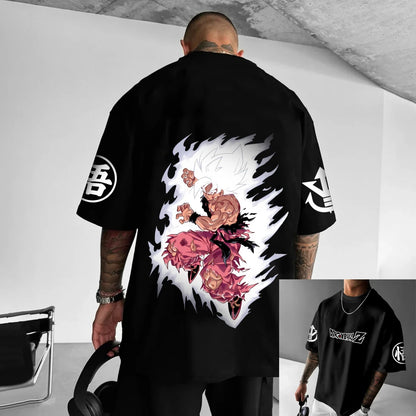 Dragon Ball Z Print Short Sleeve Cotton T-Shirt Son Goku Vegeta Men Women Clothes Harajuku Y2k Tee Vintage Summer Streetwear