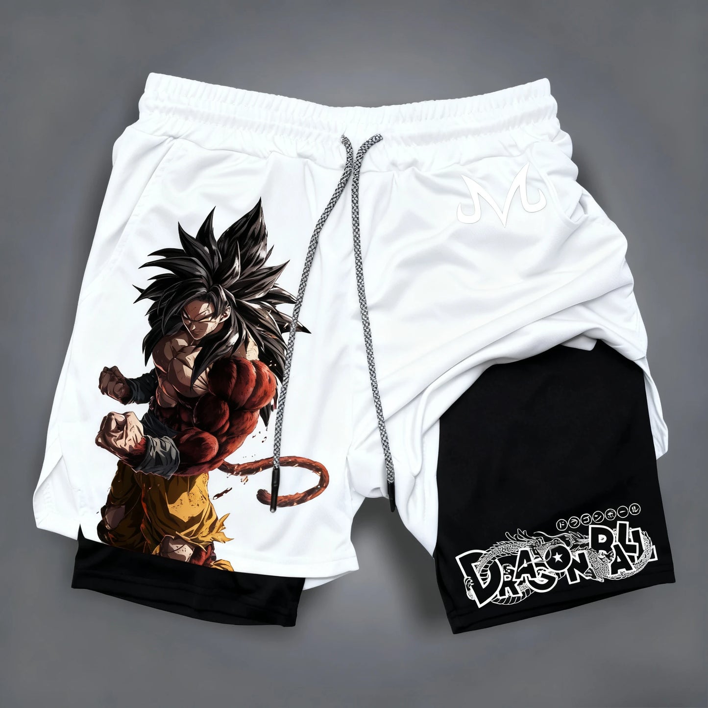 Dragon Ball GOKU Vegeta Anime Printed Double Layer Shorts 2025 American Summer Men's and Women's Fashion Sports Shorts