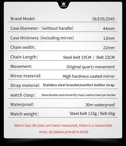 OLEVS Men's Watches Fashion Sports Green Watch For Men Multifunctional Quartz Wristwatches Men Waterproof Leather reloj hombre