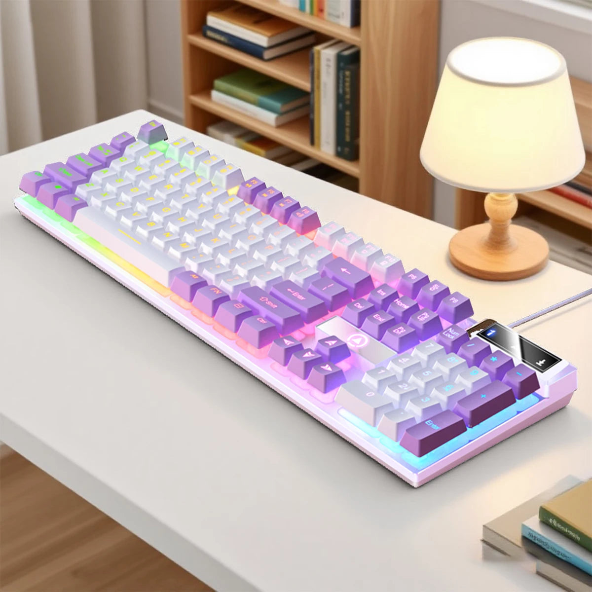 YINDIAO K500 Wired Gaming Keyboard for Laptop Desktops PC Computer Office Accessories Low Profile Gamer Keyboards with Numpad