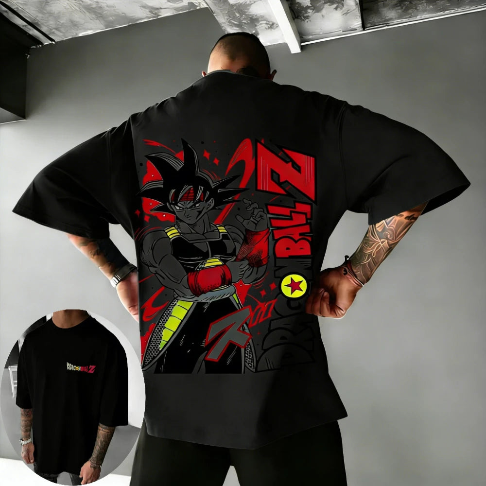 Dragon Ball Super Men's and Women's T-Shirts Bardock Anime Tee Summer Spring Boy's Retro Short Sleeves Parent-child Outfits
