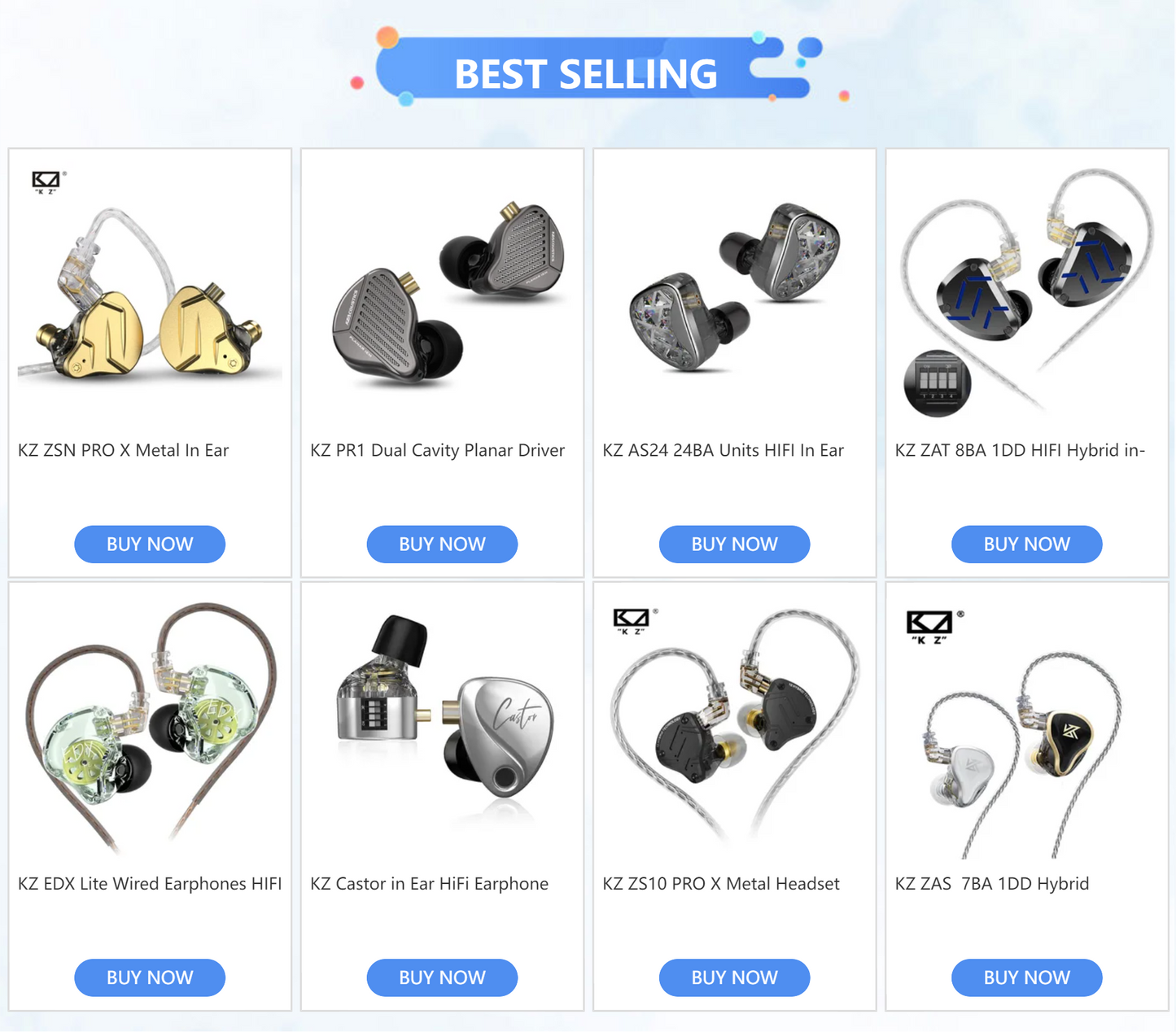 KZ ZS10 PRO X HiFi Hybrid Driver Earphones Metal In-Ear Monitor Headphones with Bass, Detachable Cable, Noise Isolation, and Microphone