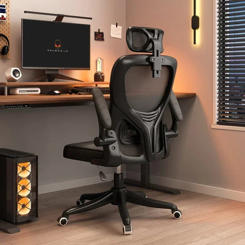 Ergonomic Recliner Computer Chair, Adjustable Swivel Office Gaming Chair with Wheels, Comfortable Lounge Accent Chair for Home Office & Living Room