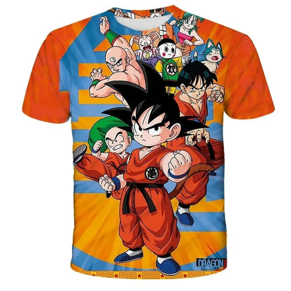 2026 Dragon Ball Z Graphic Print 3D Kids Summer Short Sleeve T-Shirt Top 2025 Hot Selling Cool Super Kids Adult T-Shirt Goku Y2k