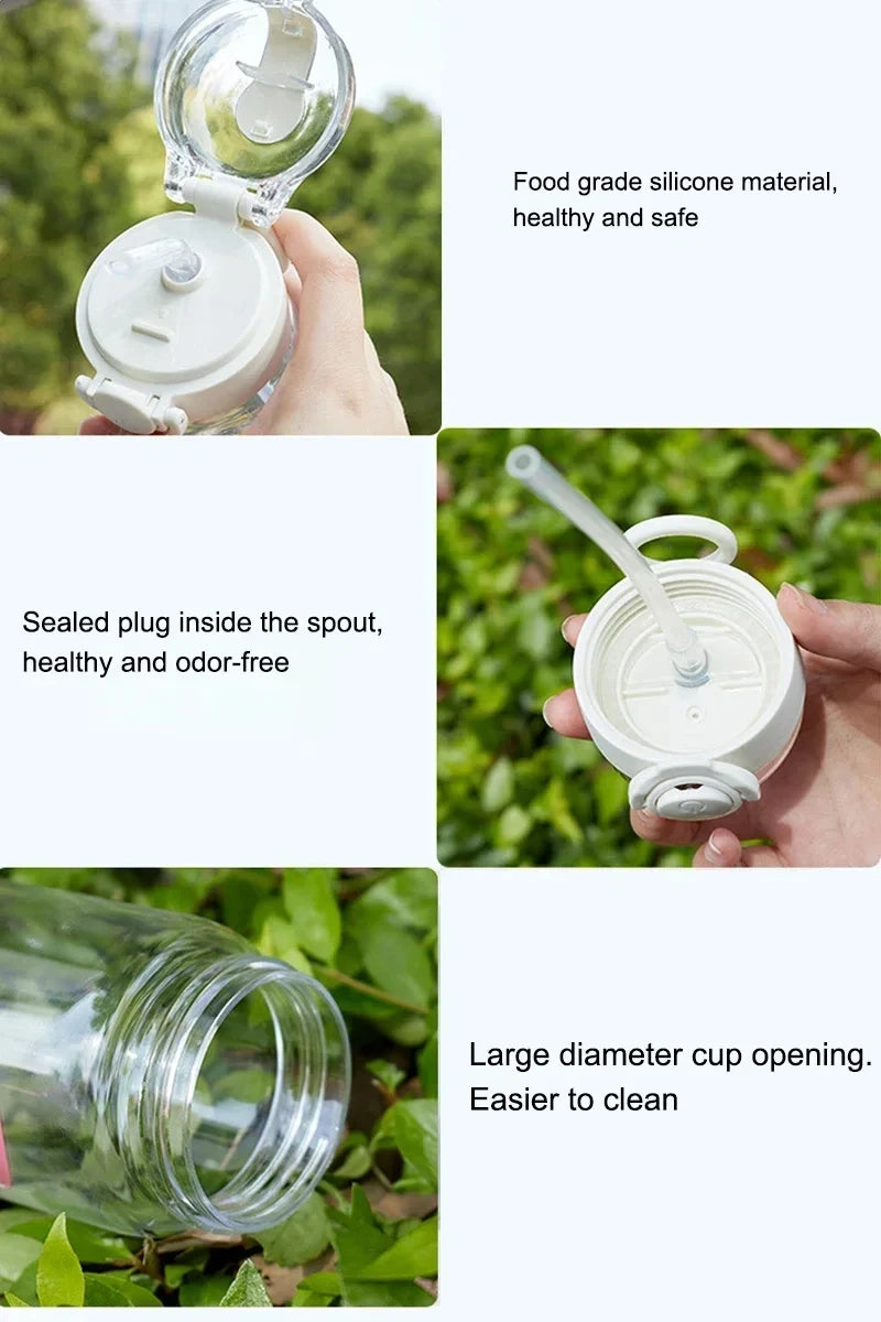 Bicchiere con cannuccia Fortnite da 400ML e 18CM per adulti, ragazzi e ragazze, graziosa tazza per acqua con motivo cartoon per studenti, bottiglia d’acqua resistente agli urti, portatile, idea regalo