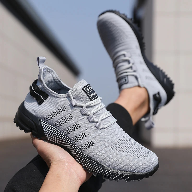 Lässige Herren-Sneaker aus Mesh, leicht und atmungsaktiv, mit weicher Sohle, Slip-on-Laufschuhe, flache Loafers, Trainers, Zapatos Hombre