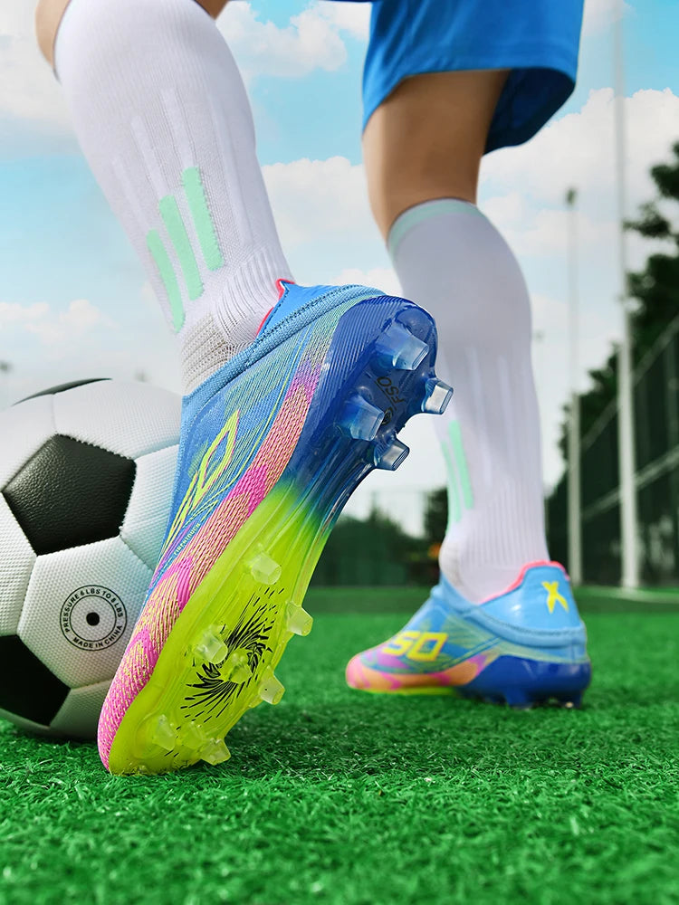 Chaussures de football pour homme New Society Grass Tenis - Chaussures de sport d'extérieur ultralégères et respirantes pour adulte - Chaussures de football pour homme - Baskets de football
