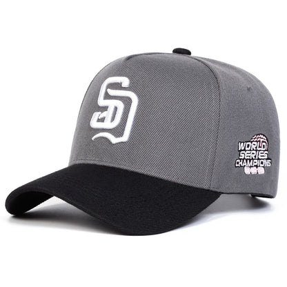 Unisex-Baseballkappen mit SD-Buchstabenstickerei, verstellbare Freizeitkappen, Sonnenkappen für Frühling und Herbst