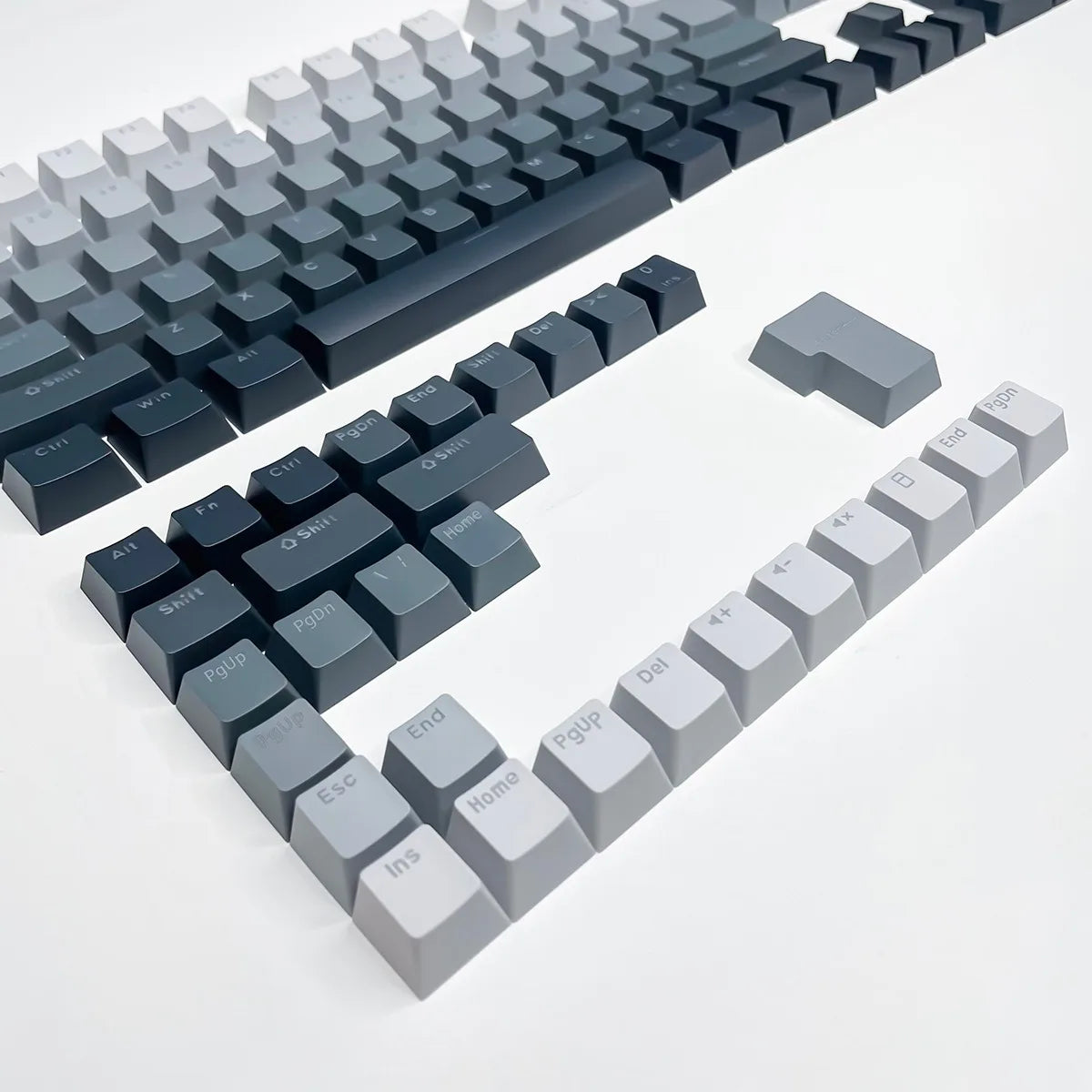 130 Keys Gradient Lucky Red RGB Backlit Shine Through Keycaps OEM Profile Double Shot PBT Keycaps for MX Switches Gamer Keyboard