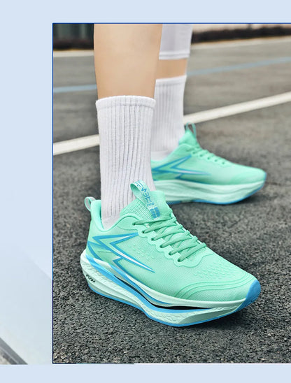 Chaussures de course pour hommes, spécialité marathon ; chaussures de sport légères pour hommes avec semelle en carbone ; baskets de sport confortables et antidérapantes pour femmes