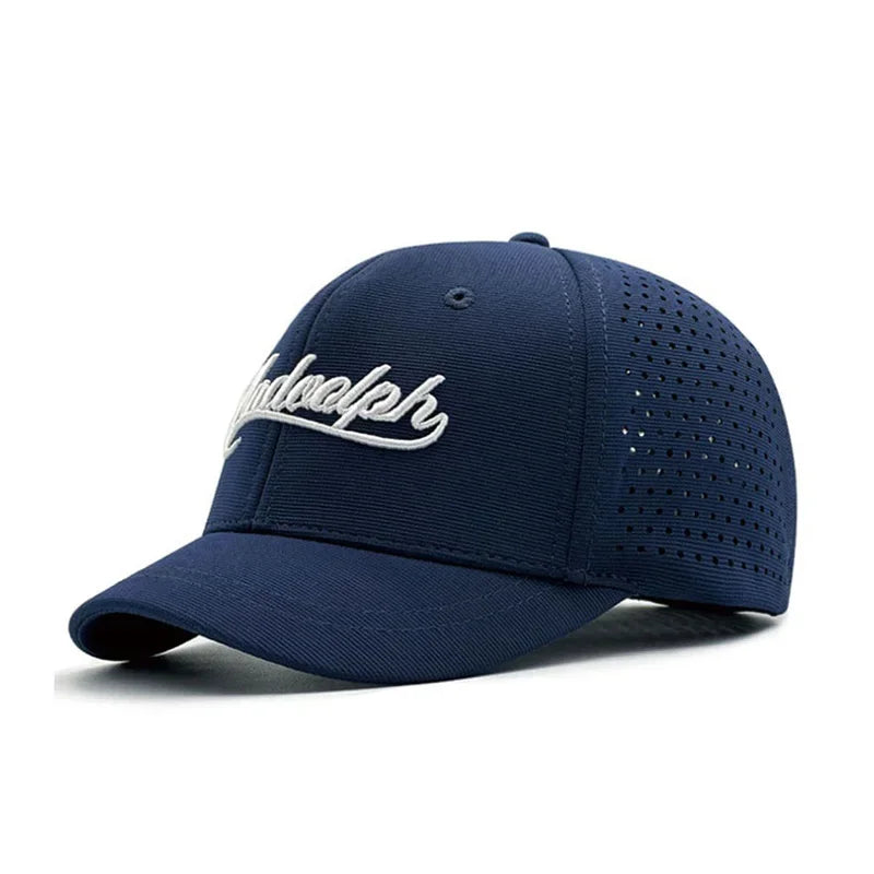 Czapka baseballowa dla mężczyzn z dużym daszkiem, z tyłu zamknięta, z krótkim daszkiem 5 cm, czapki z siateczki dopasowane do głowy, elastyczne czapki z całkowicie zamkniętym tyłem, rozmiary 56–60 cm, 61–65 cm