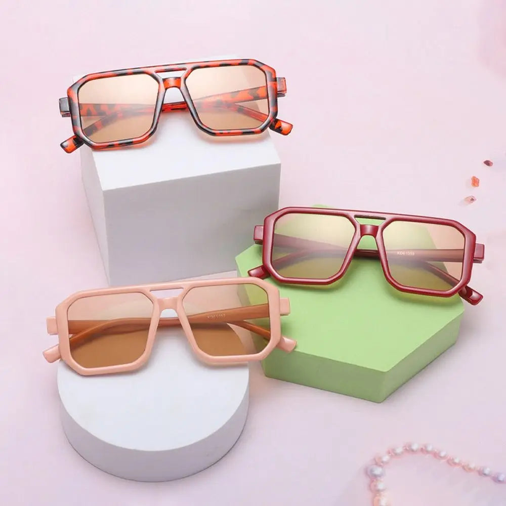 Fashionable Children's Sunglasses UV Protection Korean Style Baby Shades Summer Accessories Outdoor Square Frame Sun Glasses