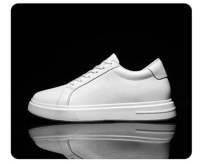 New Men's Sneakers Elevator Shoes Height Increasing Insole 6-10CM High Heels Leather Sport Shoes Men's Shoes