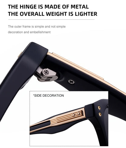 Polarized Classic Square Sunglasses Men 2026 Luxury Brand Steampunk UV400 Driving Sun Glasses For Male Trendy Small Frame Shades