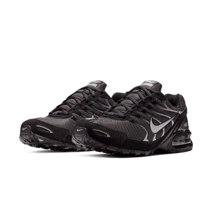 Męskie buty do biegania Nike Air Max Torch 4 – czarne/srebrne, sznurowane, miękka podeszwa środkowa, oddychająca cholewka 343846-002