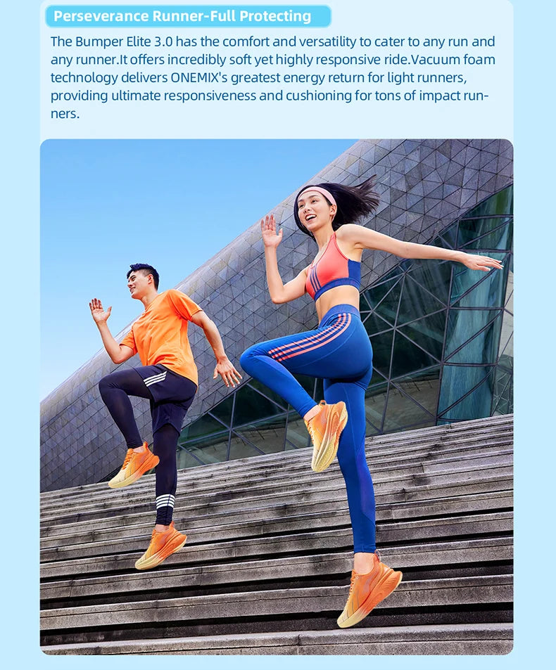 ONEMIX Novos Ténis de Corrida com Amortecimento para Homem, Adequados para Corredores Pesados, com Atacadores, Desportivos, Antiderrapantes, para Exterior, para Mulher e Homem