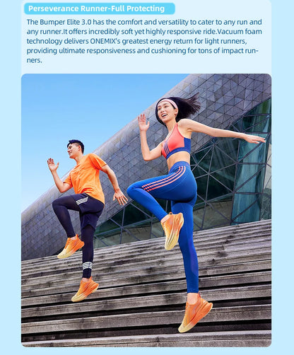 ONEMIX Novos Ténis de Corrida com Amortecimento para Homem, Adequados para Corredores Pesados, com Atacadores, Desportivos, Antiderrapantes, para Exterior, para Mulher e Homem