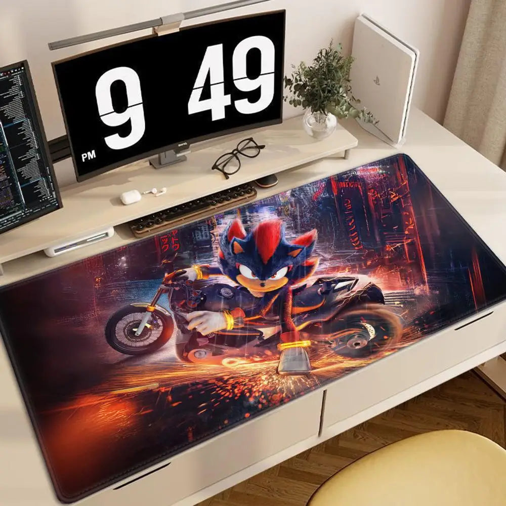 Anime Sonic The Hedgehog Mouse Mat Desk Mat With Pad Gaming Accessories Prime Gaming XXL Keyboard Pad Padding Mat