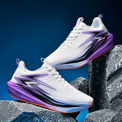 Chaussures de course pour hommes, spécialité marathon ; chaussures de sport légères pour hommes avec semelle en carbone ; baskets de sport confortables et antidérapantes pour femmes