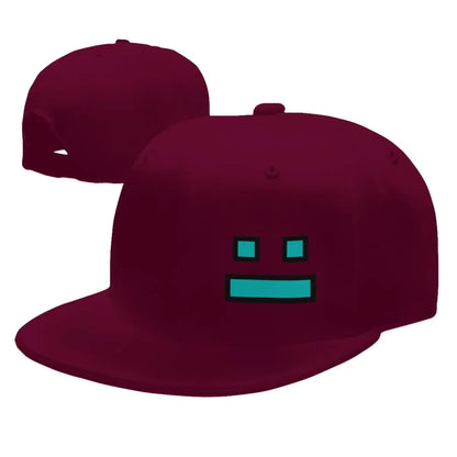 Videoherní kšiltovky Geometry Dash pro muže i ženy, nastavitelné kšiltovky, hiphopové kšiltovky, casquette
