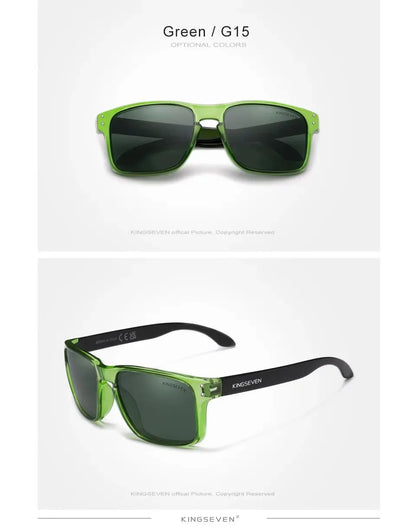 KINGSEVEN Obdélníkové retro polarizované sluneční brýle TR90 pro ženy a muže, cyklistické, UV400, horolezecké, s ochranou proti oslnění, outdoorové sportovní brýle