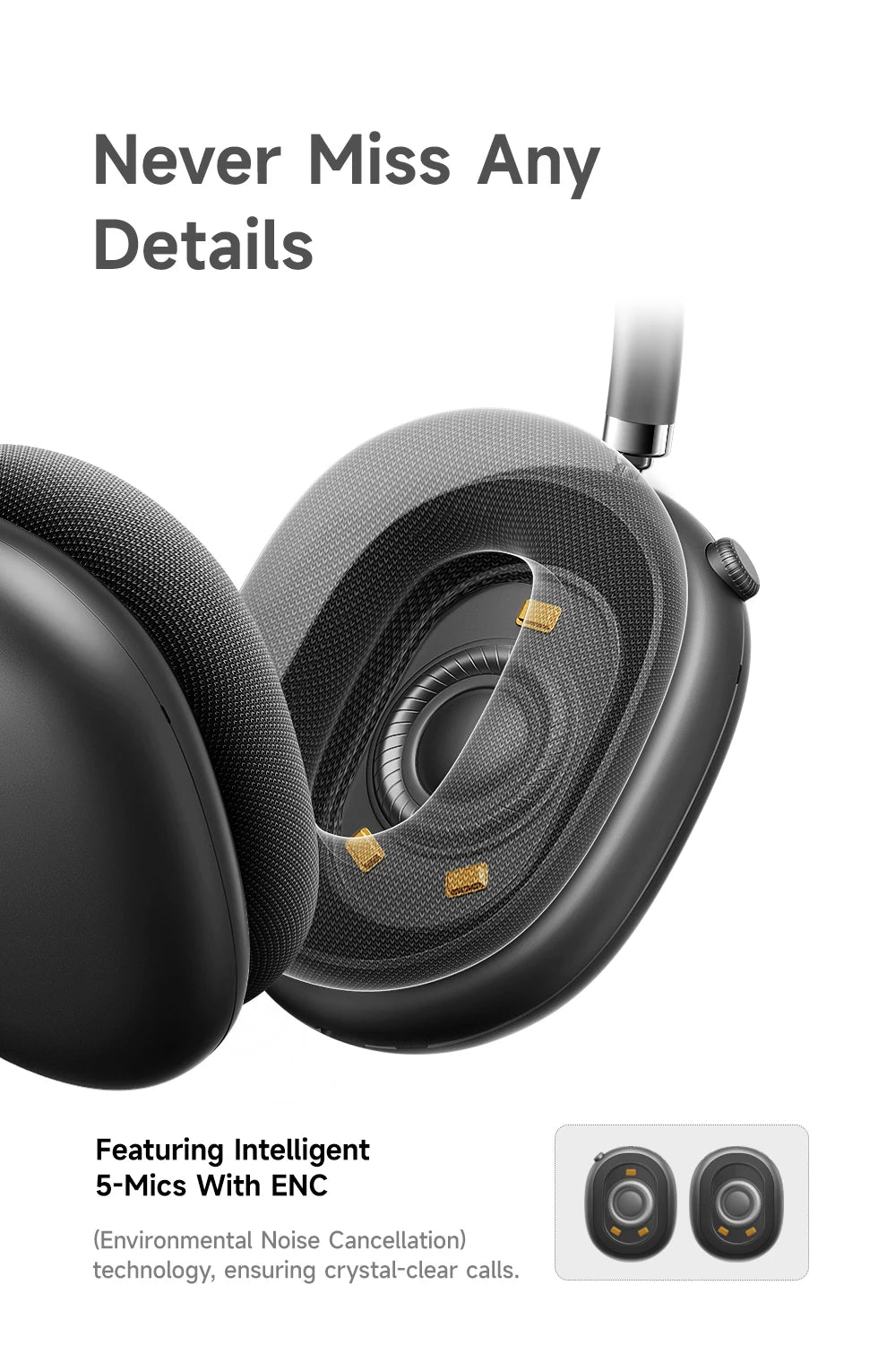 Auriculares inalámbricos Picun F8 Pro ANC con seguimiento de cabeza, audio espacial 3D, ANC -52dB, sonido HIFI, Bluetooth, micrófono HD ENC, baja latencia y APP