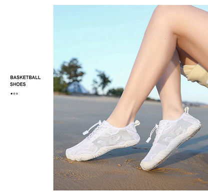 Unisex Wide Toe Barefoot Water Shoes Quick Dry Breathable Soft Sole Beach Aqua Shoes Lightweight Swimming Water Sports Sneakers