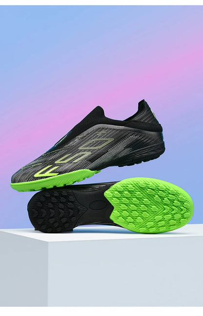 Chaussures de football pour homme, crampons pour gazon, futsal, confortables, pour gazon synthétique, football, sport, ultralégères, FG, antidérapantes, d'intérieur, pour adulte, antidérapantes