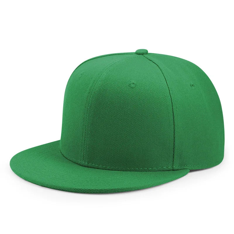 Hurtowa sprzedaż 40 kolorów regulowanych czapek z płaskim daszkiem typu snapback – damskie modne czapki baseballowe z poliestru, męskie czapki sportowe w stylu hip-hopowym
