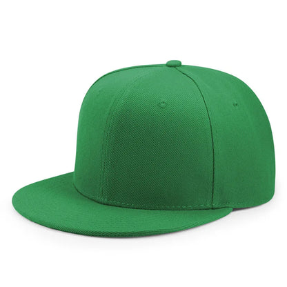 Hurtowa sprzedaż 40 kolorów regulowanych czapek z płaskim daszkiem typu snapback – damskie modne czapki baseballowe z poliestru, męskie czapki sportowe w stylu hip-hopowym