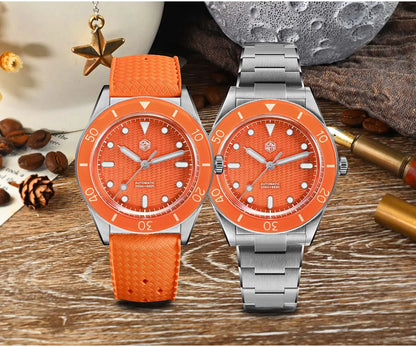San Martin Official 39mm Guilloche MOP Dial Miyota 90S5 Sport Watch Automatic Mechanical Sapphire Bezel 20 ATM Luminous SN0151