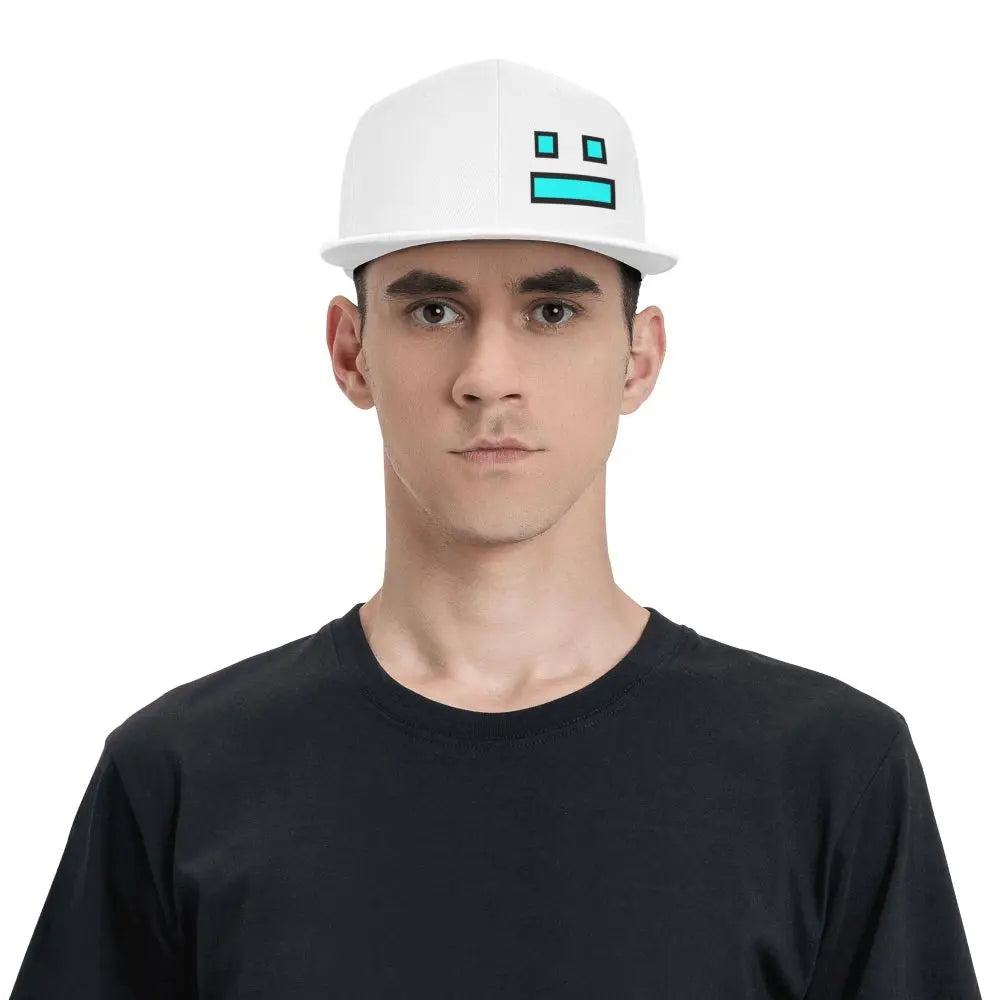 Videoherní kšiltovky Geometry Dash pro muže i ženy, nastavitelné kšiltovky, hiphopové kšiltovky, casquette
