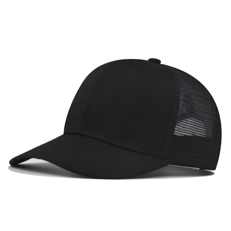 Baseballkasket til voksne Netkasket Lavt buet skygge Hat Unisex Sommerhat Åndbar hat med skygge Forår/efterår-kasket Hiphop-kasket med tæt pasform
