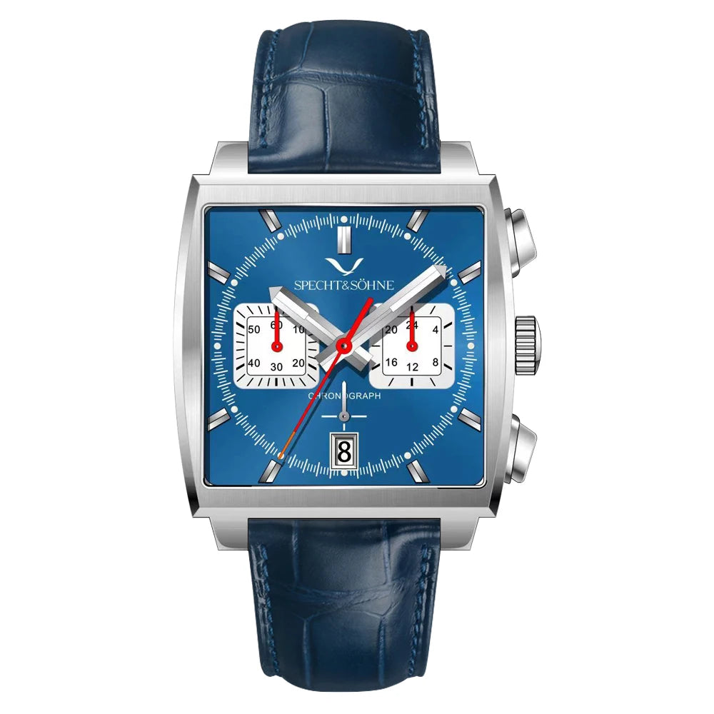 Specht&Sohne Men's Watch Luxury Brand Waterproof Stainless Steel Leather Japan VK Multifunctional Quartz Watch