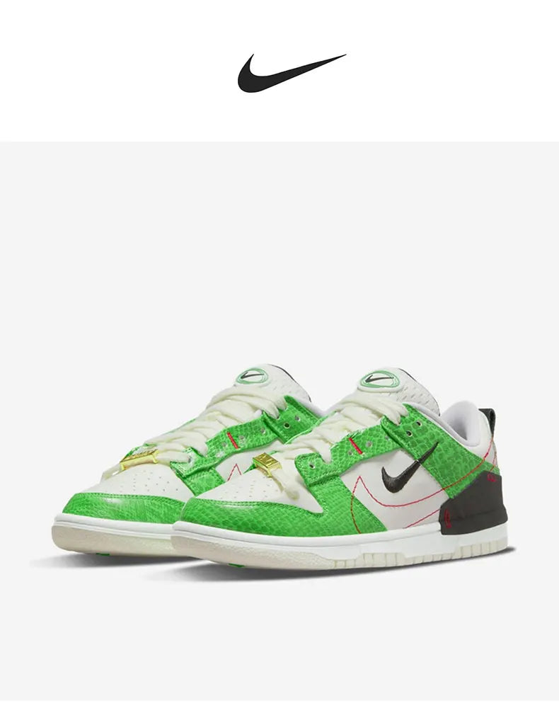 Nike genuine Dunk Disrupt2 Unisex Snake Print Low-Top Retro Sneakers DV1491-101