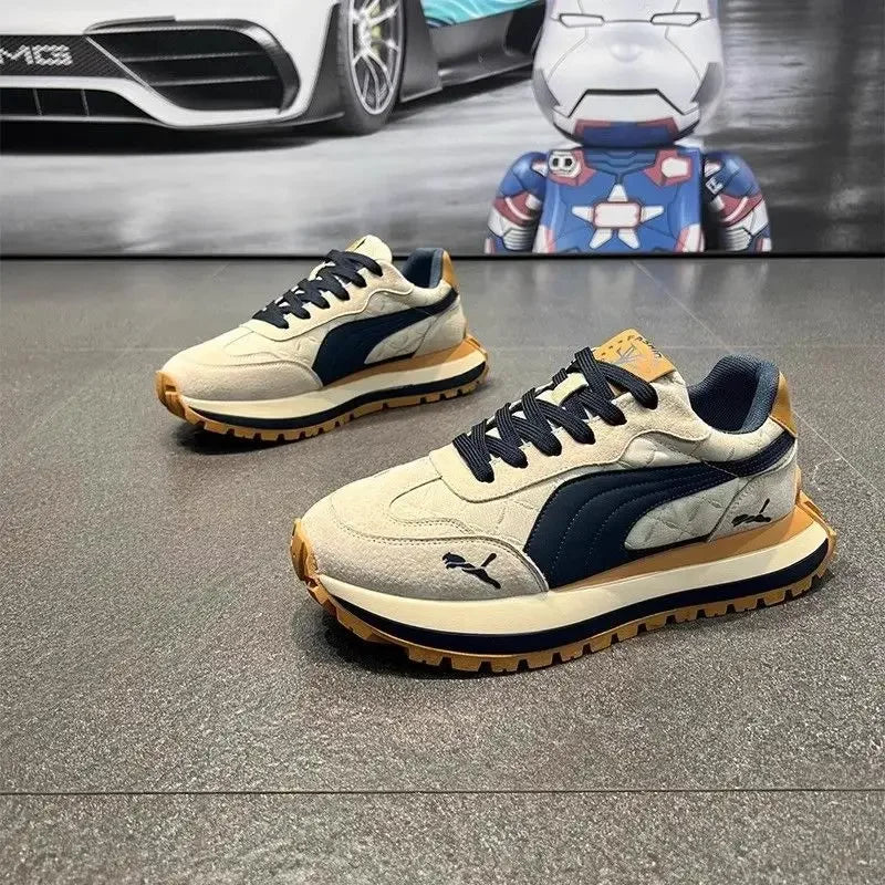 Freizeitschuhe, Herrensportschuhe, Sommer-Freizeitschuhe, Herrenschuhe mit dicker Sohle, weich und bequem, rutschfest, Outdoor-Modeschuhe