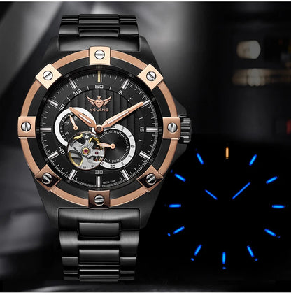 Yelang V1024 Men Brand Watches 44mm Japan miyota 82S7 Automatic Mechanical movement Luminous Men 100m Waterproof Watch business