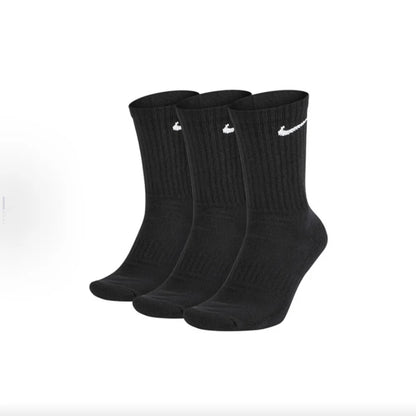 Nike Logo Athletic High-Top Socks Training Mid-Calf Socks Unisex Style Combo Pack White SX7676-100
