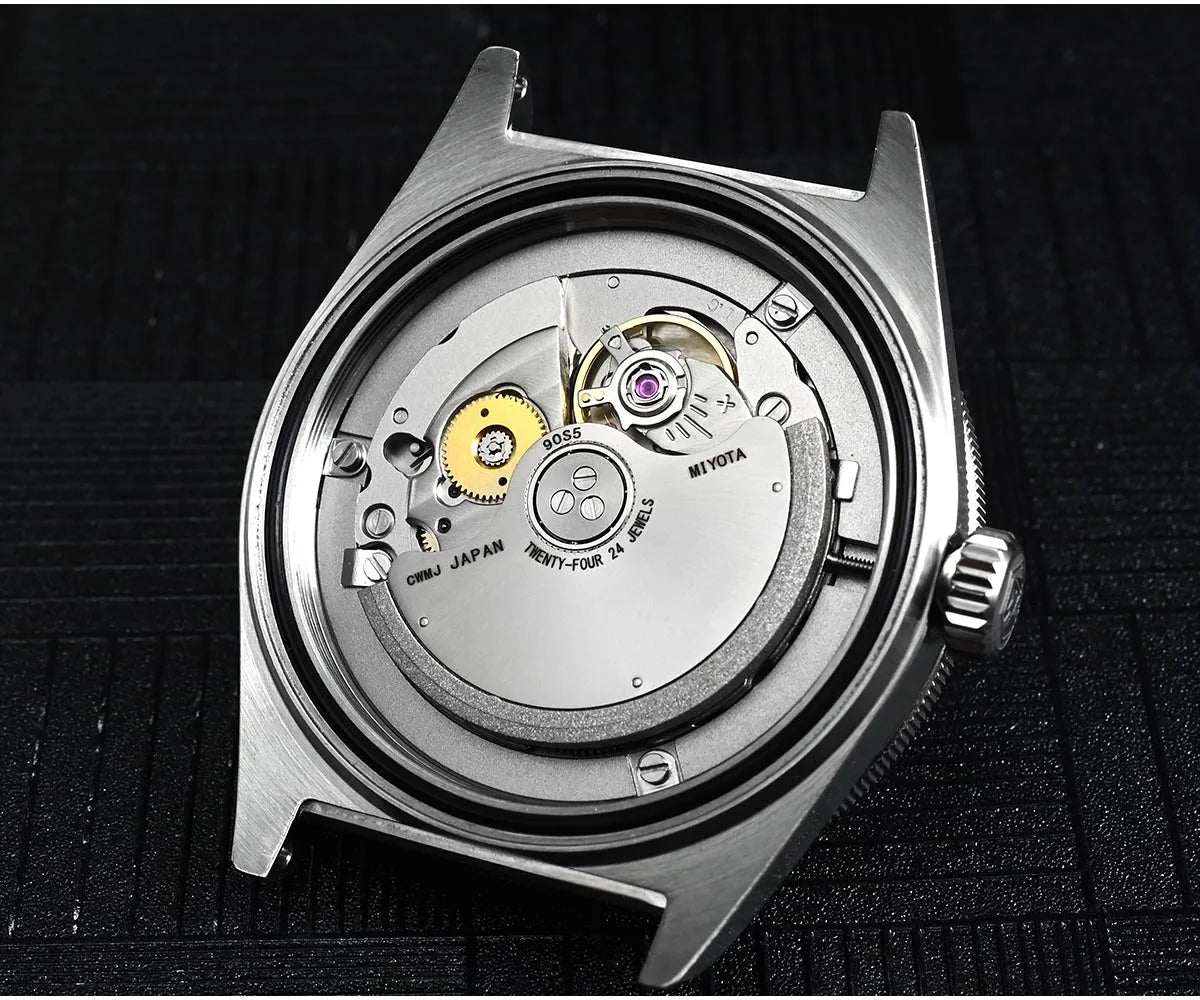 San Martin Official 39mm Guilloche MOP Dial Miyota 90S5 Sport Watch Automatic Mechanical Sapphire Bezel 20 ATM Luminous SN0151