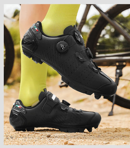 Highway bike cycling shoes, breathable and wear-resistant mountain bike cycling shoes, professional bike lock shoes Men or Women