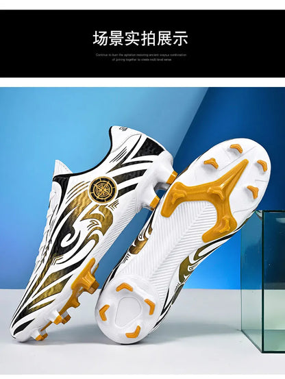 Original Soccer Cleats Man Training Shoes Outdoor Non-slip Children's Football Shoes Long Spikes Men's Futsal Shoes Size 32-45