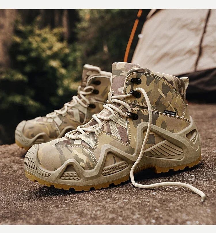 Antislip en slijtvaste wandelschoenen, comfortabele werklaarzen voor de woestijn, herfst- en winterplatformschoenen en enkellaarzen, herensneeuwlaarzen