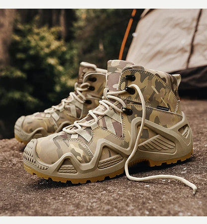 Antislip en slijtvaste wandelschoenen, comfortabele werklaarzen voor de woestijn, herfst- en winterplatformschoenen en enkellaarzen, herensneeuwlaarzen
