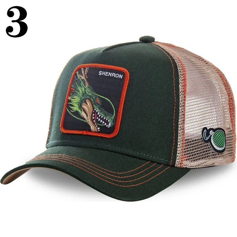 Dragon Ball DRAGONBALL Mesh Cap Cartoon Mesh Cap Men And Women Baseball Cap Fashion Patch Trucker Cap
