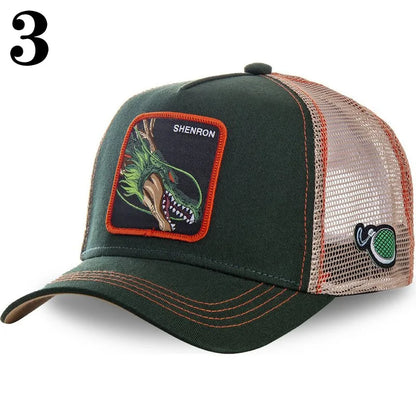 Dragon Ball DRAGONBALL Mesh Cap Cartoon Mesh Cap Men And Women Baseball Cap Fashion Patch Trucker Cap