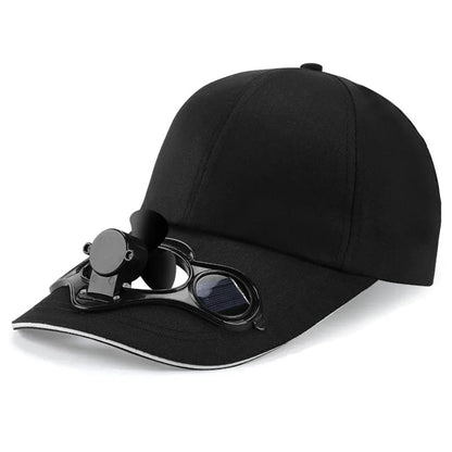 Casquette avec ventilateur Ventilateur de refroidissement USB d'été Casquette de baseball Protection solaire pour le golf en plein air Casquette à visière réglable sur 2 vitesses Casquette de randonnée avec ventilateur
