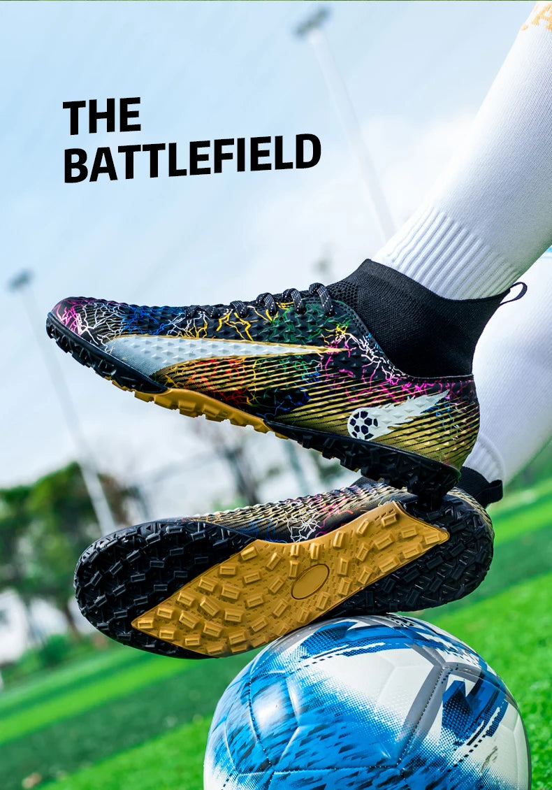 Chaussures de football pour hommes, chaussures de foot pour enfants, crampons de football professionnels pour femmes, chaussures antidérapantes TF/FG, chaussures de sport d'extérieur pour le football