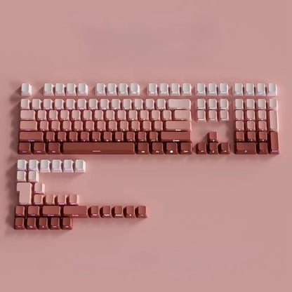 2025 Original Daylight PBT Translucent Keycaps Set – 136 OEM Side-Engraved Keycaps for 60/84/98/108 Mechanical Keyboards, MX Switch Compatible