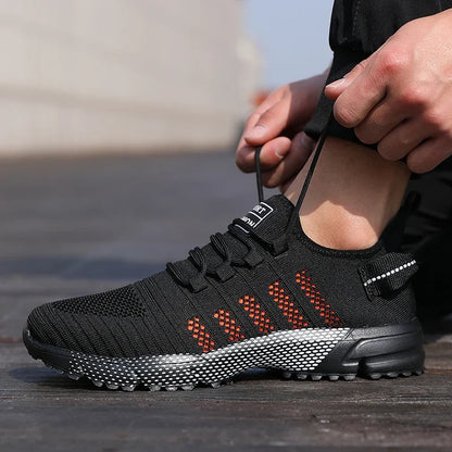 Lässige Herren-Sneaker aus Mesh, leicht und atmungsaktiv, mit weicher Sohle, Slip-on-Laufschuhe, flache Loafers, Trainers, Zapatos Hombre