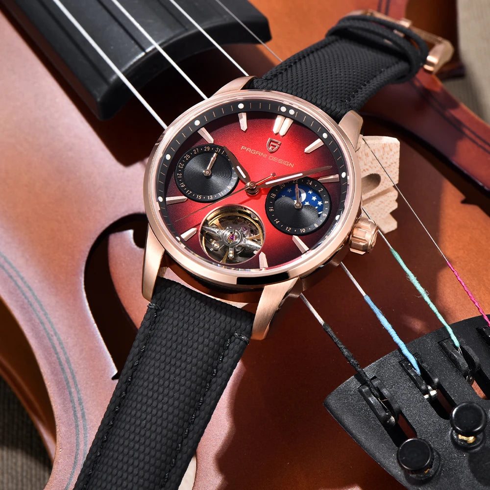 Pagani Design 2025 New 41MM Luxury Automatic Mechanical Men's Watch Stainless Steel 100m Waterproof Pilot Watch reloj hombre